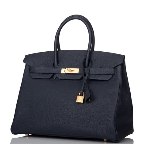 Hermès Bleu Nuit Togo Birkin 35 Gold Hardware, 